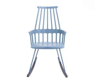 Kartell - Comback Schaukelstuhl - blaugrau - indoor