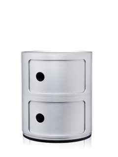 Kartell - Componibili Container - 2 Elemente - silber - indoor