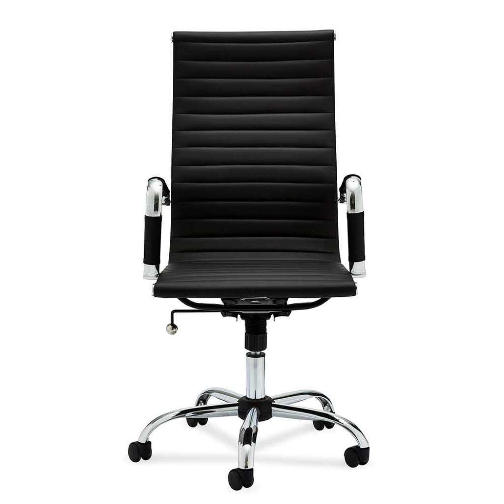 Büro Chefsessel in Schwarz Kunstleder dreh- und höhenverstellbar