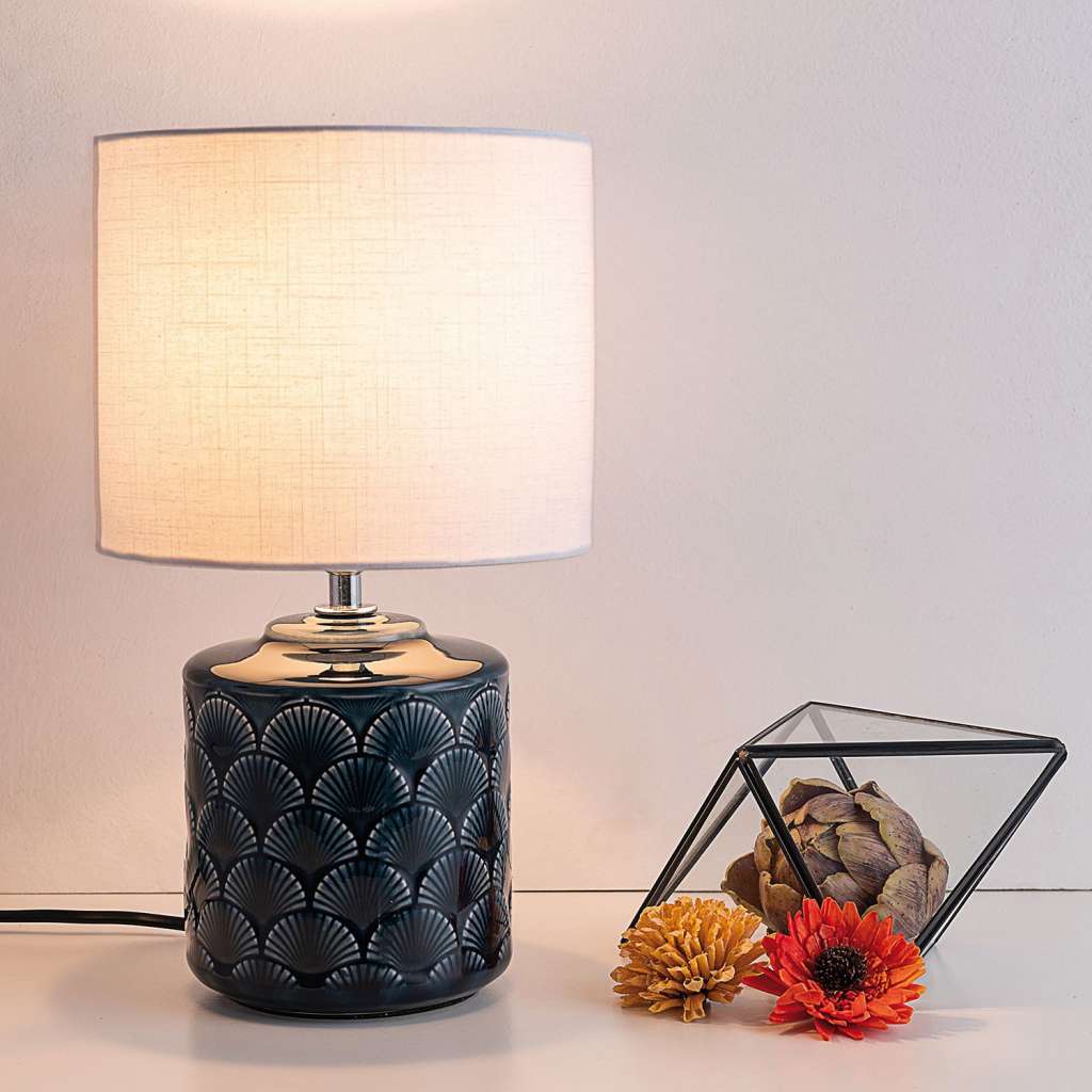 home24 Tischleuchte Glowing Pearl Midnight