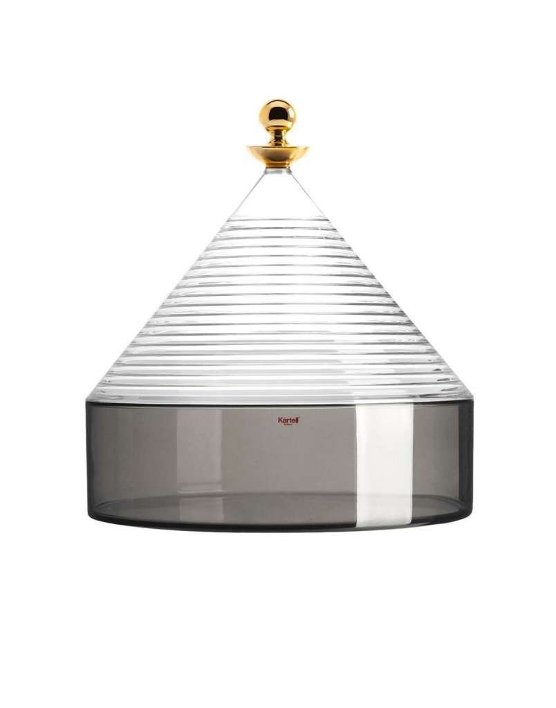 Kartell - Trullo Tischbehälter - Cristallo/fume - indoor
