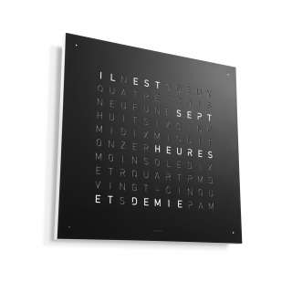 Biegert&Funk - Qlocktwo - französisch - Edelstahl schwarz - indoor