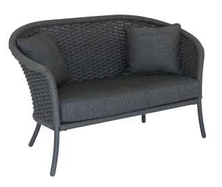 Alexander Rose - Cordial Sofa  gebogen - grau - Bezug/Anthracite - outdoor