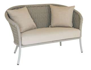 Alexander Rose - Cordial Sofa gebogen - beige - Bezug/Anthracite - outdoor