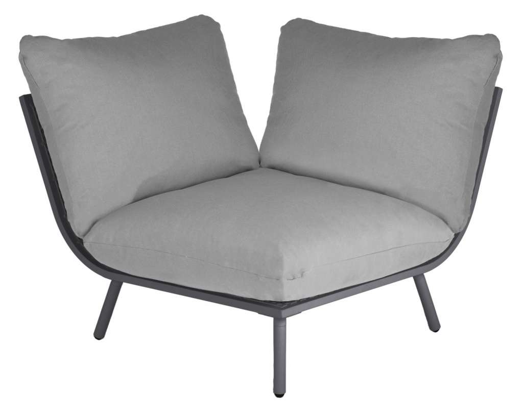 Alexander Rose - Beach Lounge Eckelement - grau - Flint - outdoor