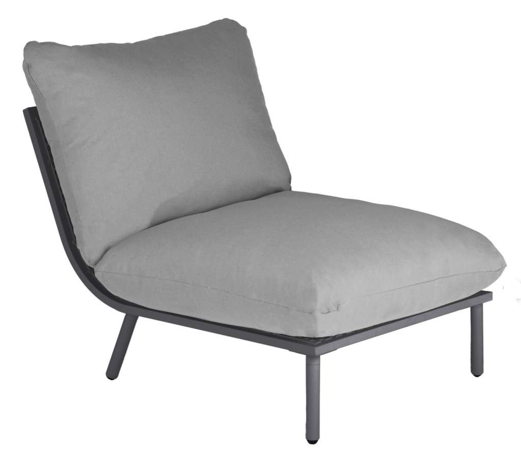 Alexander Rose - Beach Lounge Mittelelement - grau - Flint - outdoor