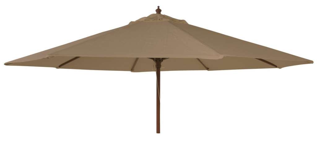 Alexander Rose - Alexander Rose Sonnenschirm rund mit Kurbel - Taupe - Holz - Ø 300 cm - outdoor