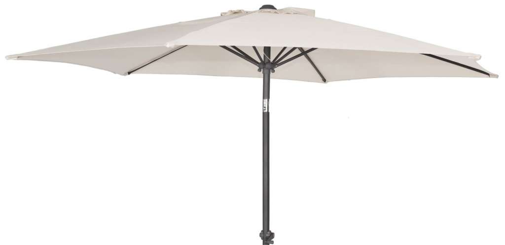 Alexander Rose - Alexander Rose Sonnenschirm rund mit Kurbel - Ecru - Alu - Ø 250 cm - outdoor