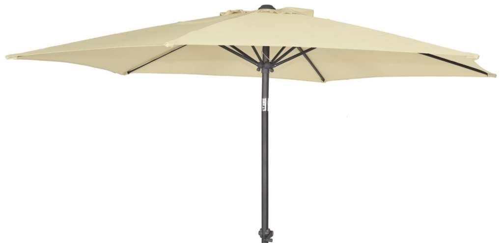 Alexander Rose - Alexander Rose Sonnenschirm rund mit Kurbel - Ecru - Alu - Ø 270 cm - outdoor