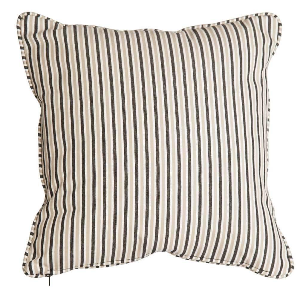 Alexander Rose - Alexander Rose Dekokissen - Charcoal Stripe - outdoor