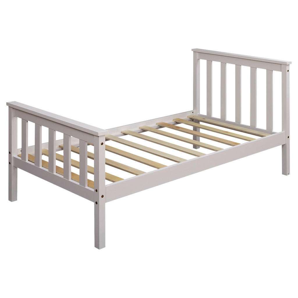 Carryhome KINDER-/JUNIORBETT Kiefer massiv Weiß Weiß
