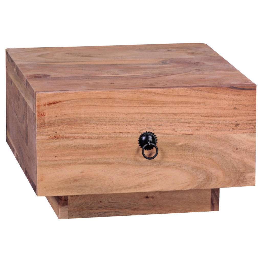 Carryhome NACHTKÄSTCHEN Akazie massiv Beige Braun