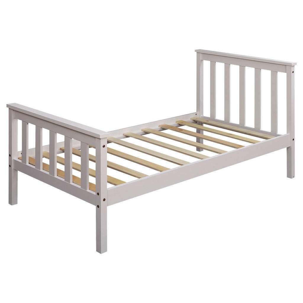 Carryhome KINDER-/JUNIORBETT Kiefer massiv Weiß Weiß