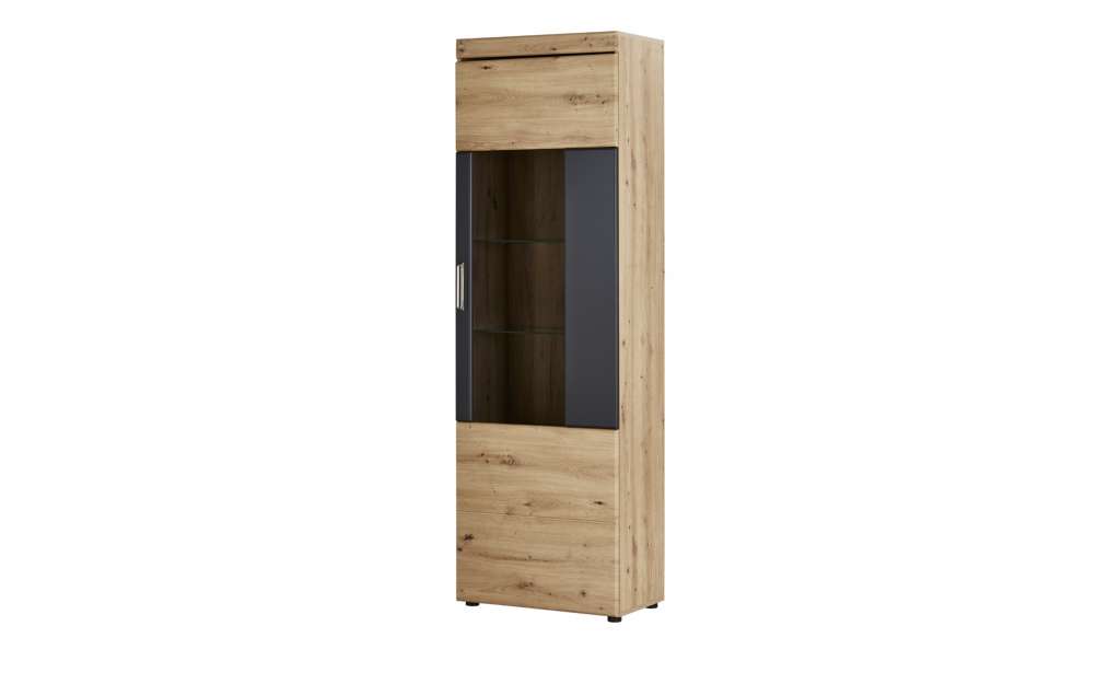 Vitrine  Parma ¦ holzfarben ¦ Maße (cm): B: 64 H: 199,1 T: 37,1 Kommoden & Sideboards > Vitrinen - Höffner