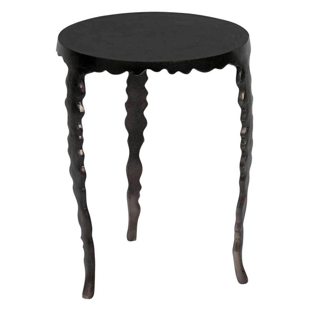 Design Beistelltisch in Schwarz rund (2-teilig)