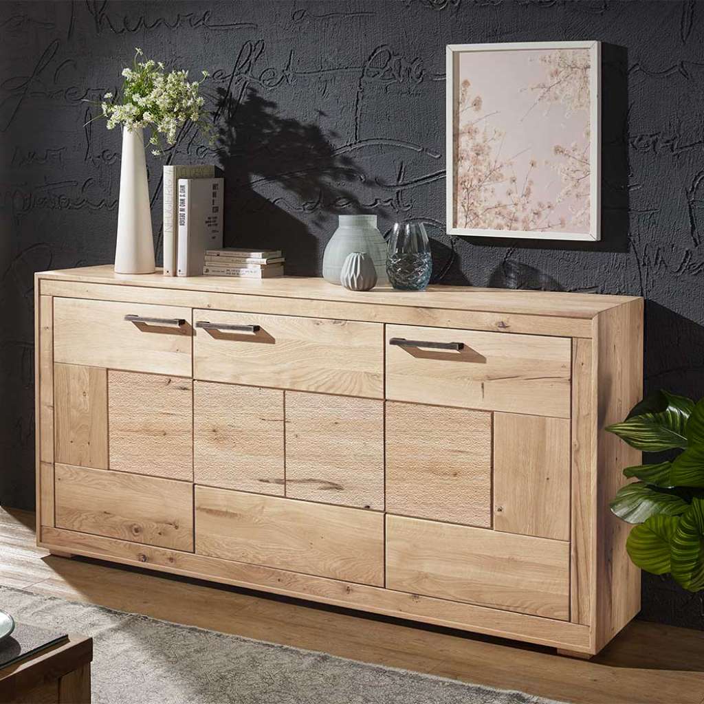 Wildeiche Sideboard massiv sandgestrahlt und geölt modern