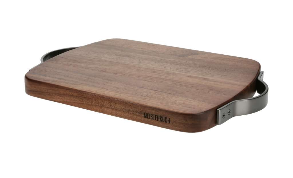 Meisterkoch Schneidebrett ¦ holzfarben ¦ Edelstahl, Holz ¦ Maße (cm): B: 27,9 H: 3 Küchenzubehör & Helfer > Schneidebretter - Höffner