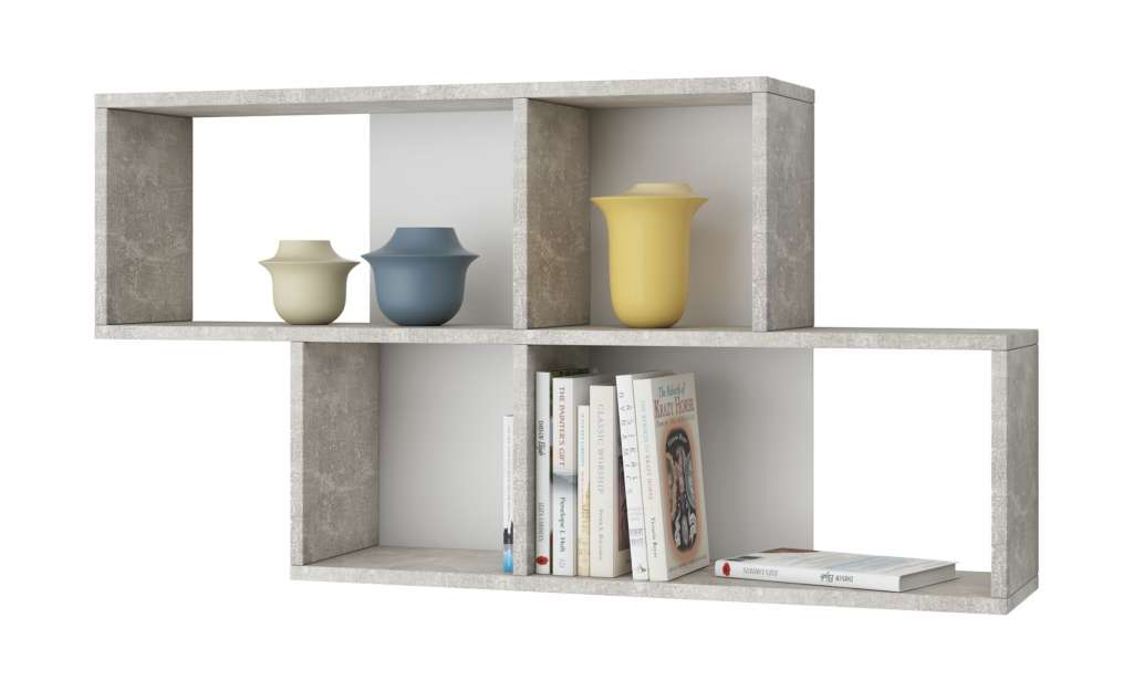 Hängeregal  Veglio ¦ grau ¦ Maße (cm): B: 101 H: 53 T: 20 Regale > Bücherregale - Höffner