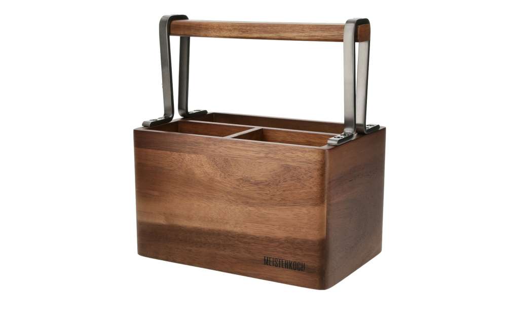 Meisterkoch Utensilienhalter ¦ holzfarben ¦ Holz, Edelstahl ¦ Maße (cm): B: 14 H: 23 Küchenzubehör & Helfer > Küchenhelfer - Höffner