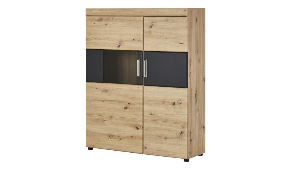 Vitrine  Parma ¦ holzfarben ¦ Maße (cm): B: 109,3 H: 136,1 T: 37,1 Kommoden & Sideboards > Vitrinen - Höffner