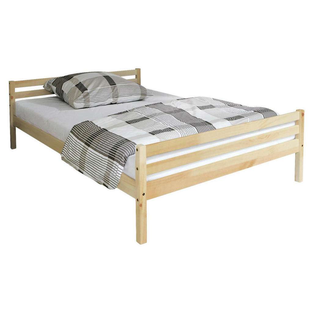 Carryhome BETT Kiefer massiv 140/200 cm, Braun
