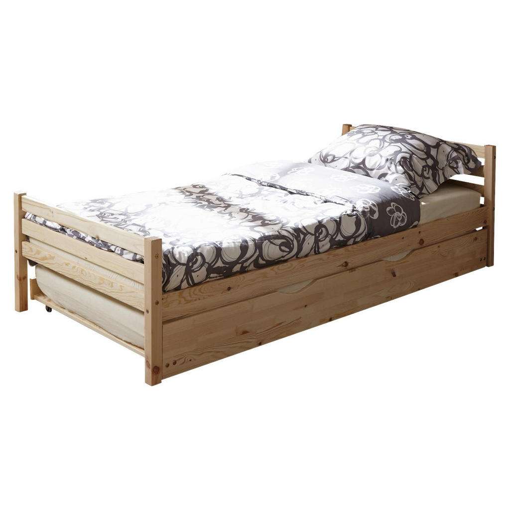 Carryhome BETT Kiefer massiv 90/200 cm, Braun