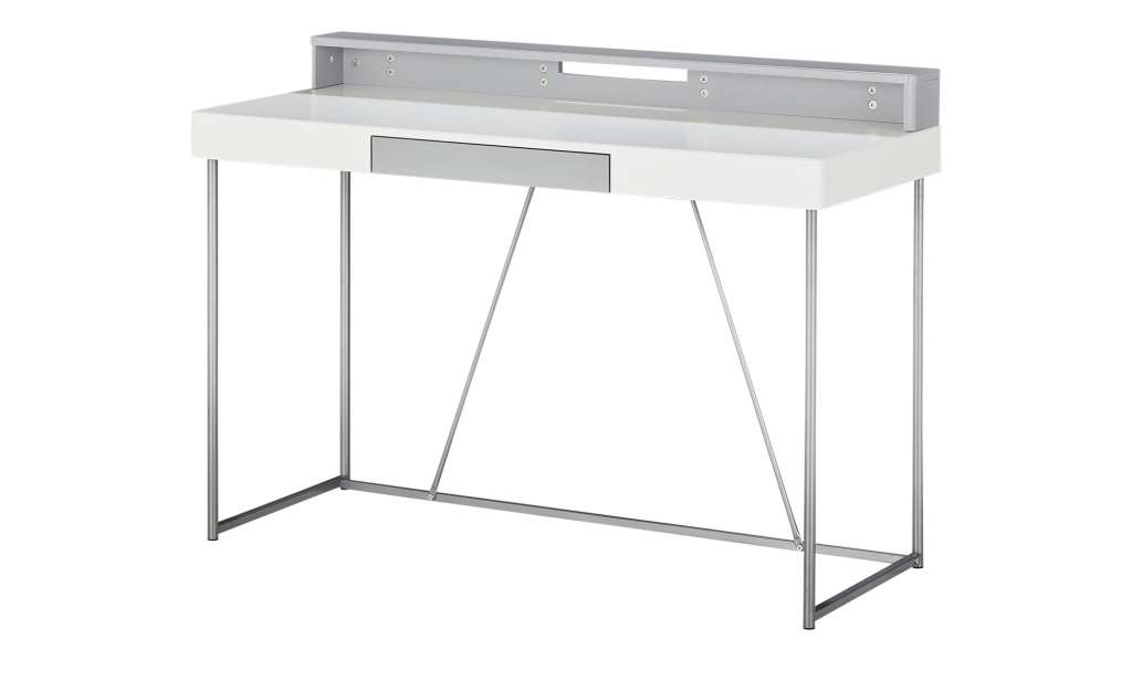 Schreibtisch mit Schublade und Aufsatz  Dosse ¦ weiß ¦ Maße (cm): B: 120 H: 86 T: 50 Tische > Schreibtische - Höffner