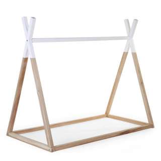 XXXL TIPI KINDERBETTRAHMEN Buche Weiß, Braun Weiß, Braun
