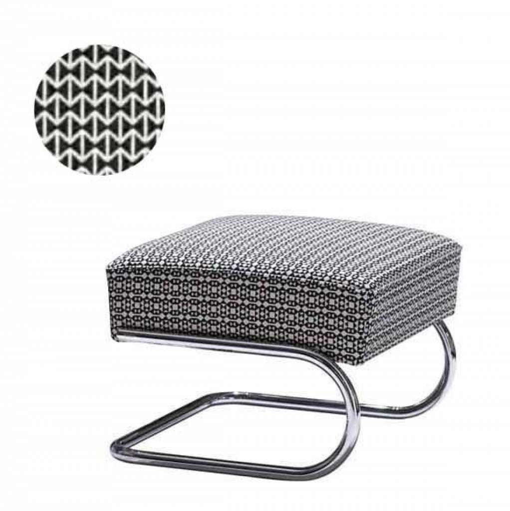Thonet - S 411 H Maharam Double Triangles  - schwarz/weiß - indoor