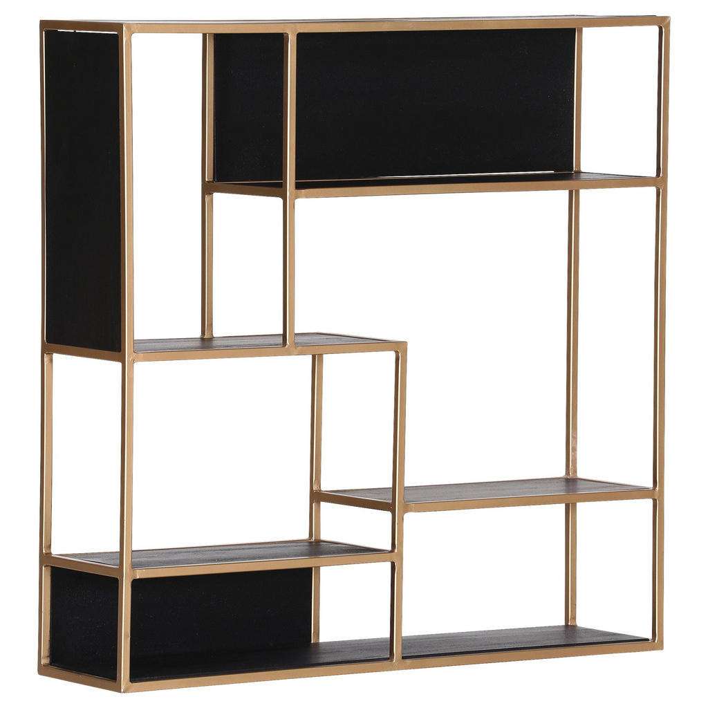 XXXL WANDREGAL Akazie massiv Schwarz, Gold