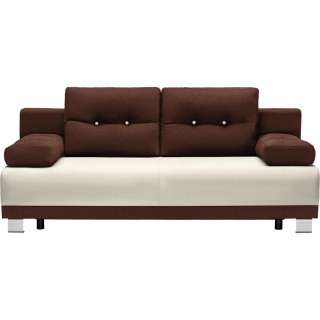 Carryhome SCHLAFSOFA Webstoff Braun, Beige