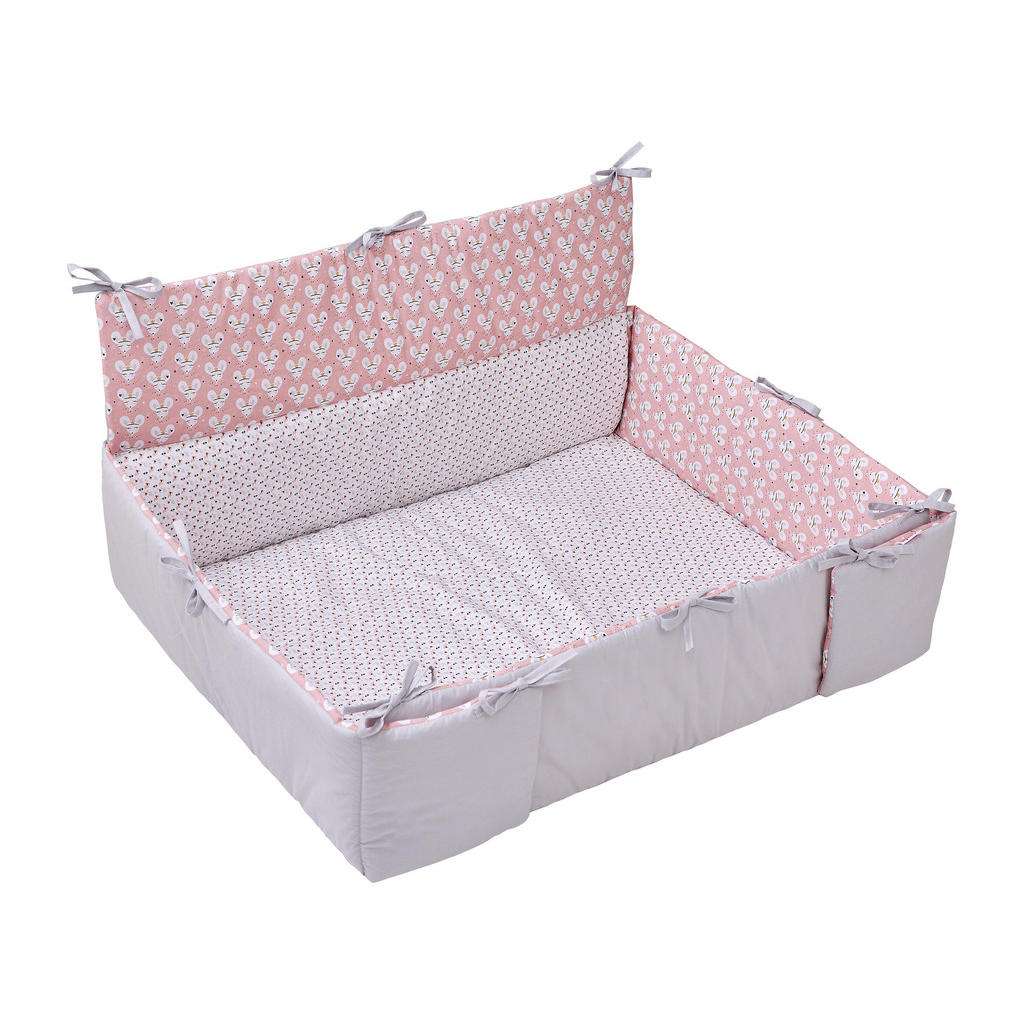 Patinio LAUFGITTEREINLAGE 95/95 cm, Weiß, Rosa