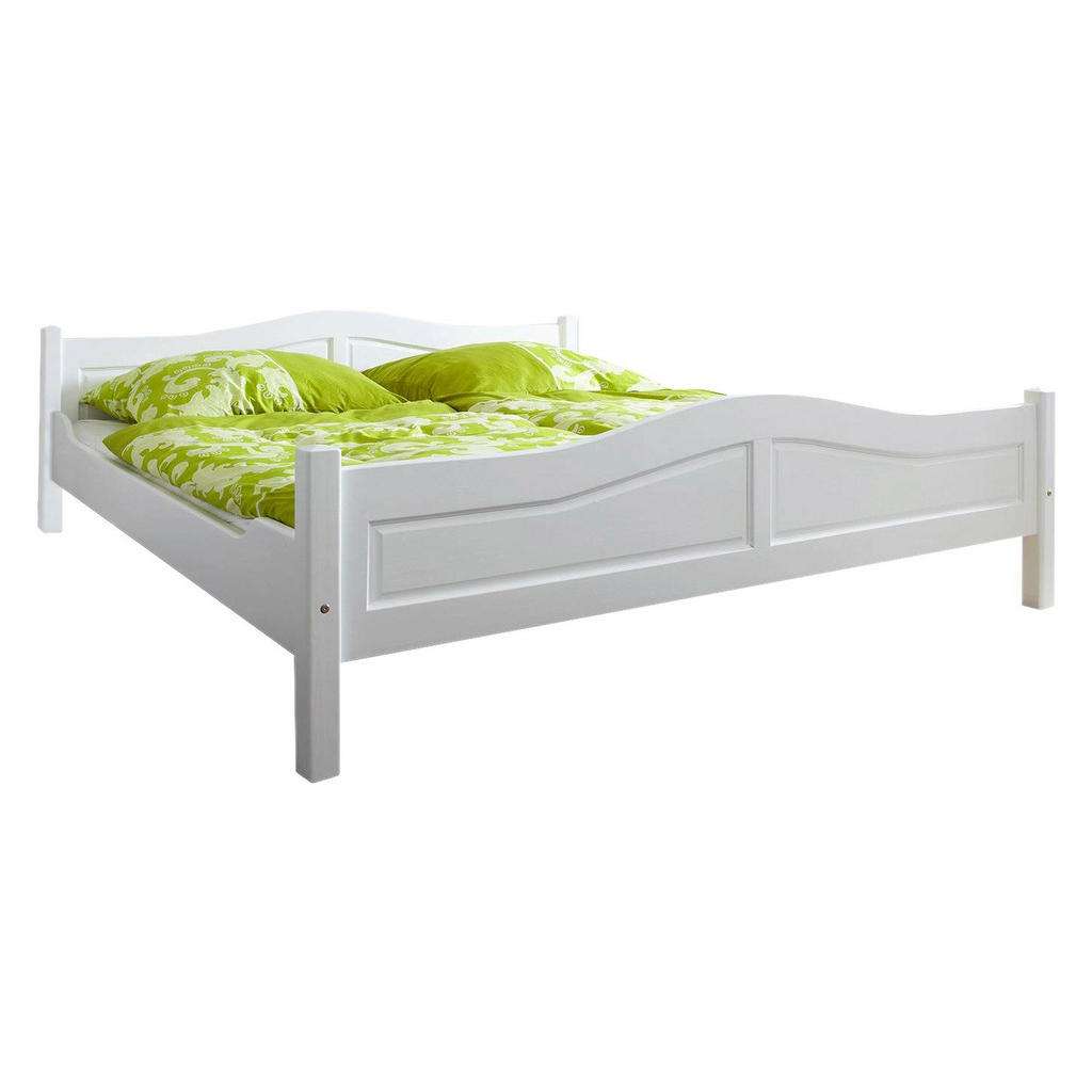 Carryhome BETT Kiefer massiv 140/200 cm, Weiß