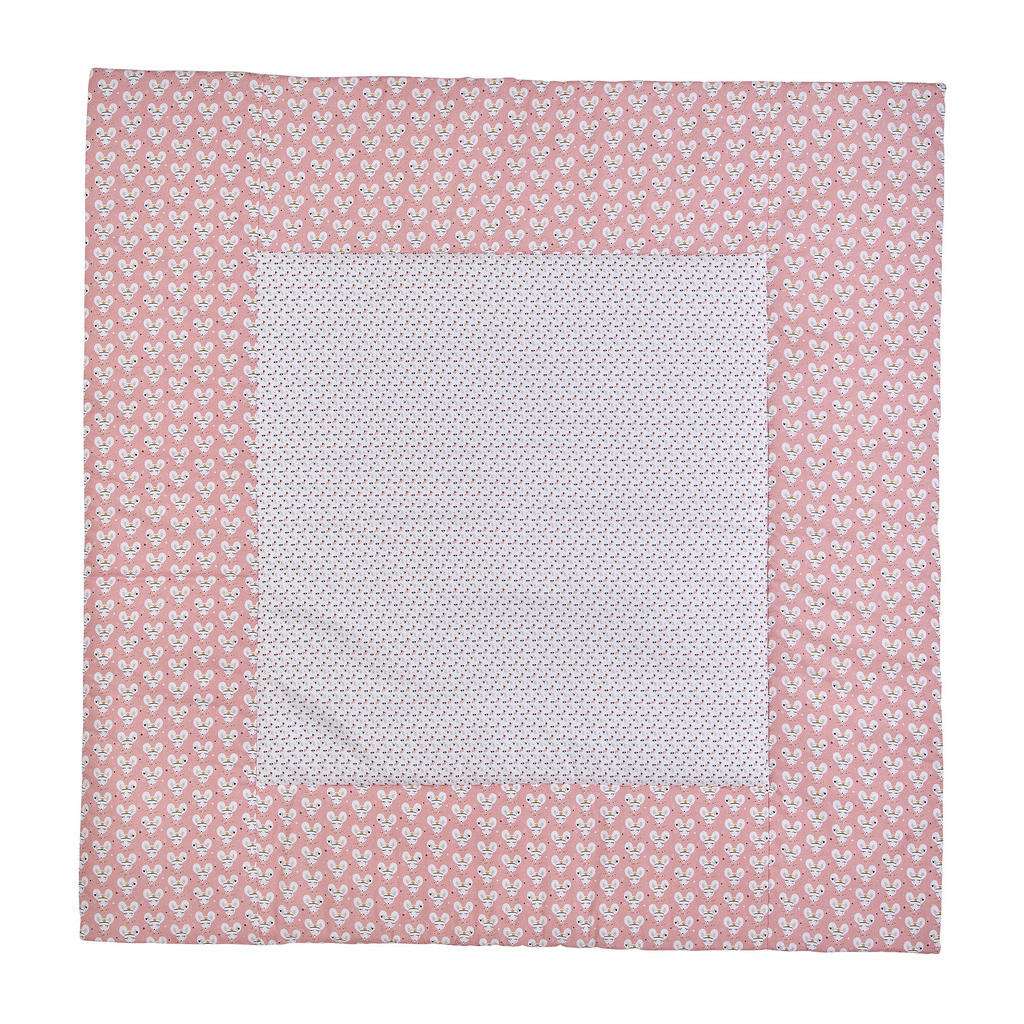 Patinio KRABBELDECKE, Weiß, Rosa