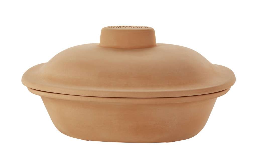 Meisterkoch Tonbräter ¦ beige ¦ Maße (cm): B: 25 H: 19,5 Töpfe & Pfannen & Zubehör > Töpfe > Bräter - Höffner