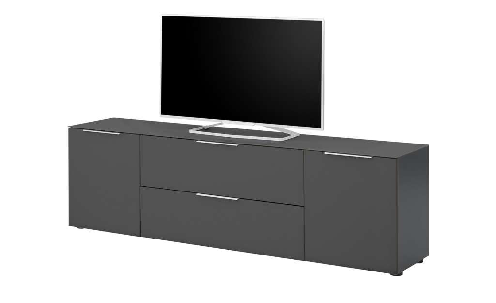 TV-Lowboard  Vitreo ¦ grau ¦ Maße (cm): B: 180,4 H: 53,9 T: 40 TV- & Media Möbel > TV-Racks - Höffner