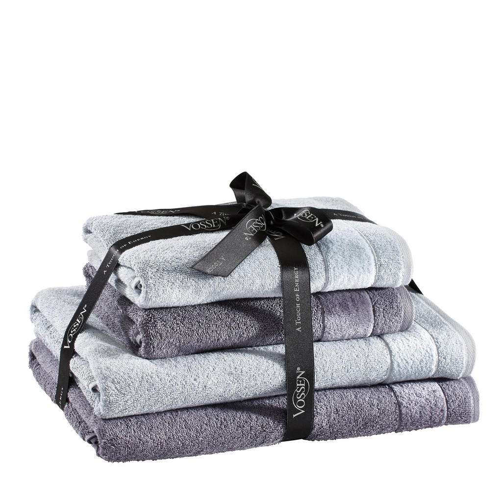 Vossen FROTTIERSET 4-teilig, Grau, Grau