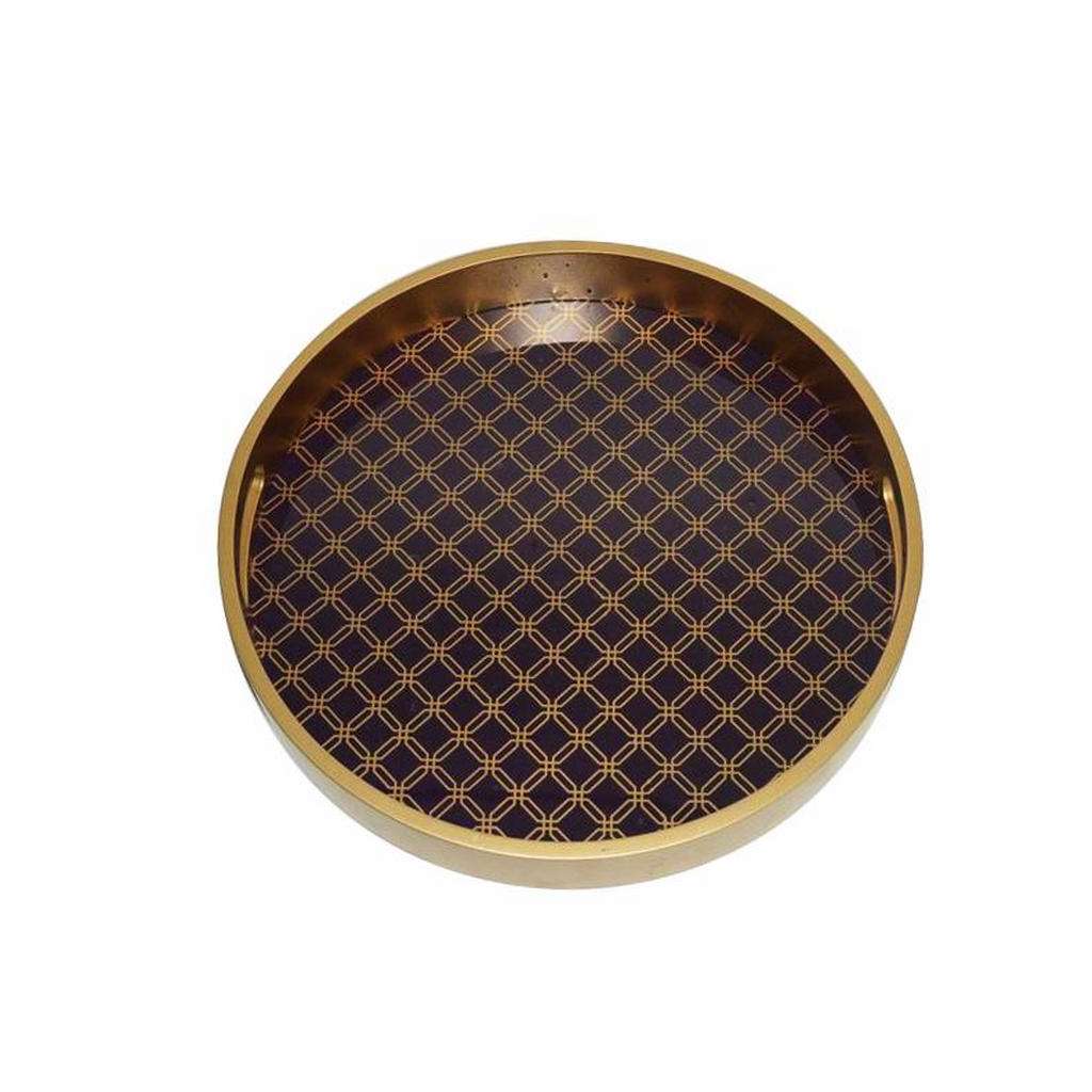 Ambia Home DEKOTABLETT, Lila, Gold