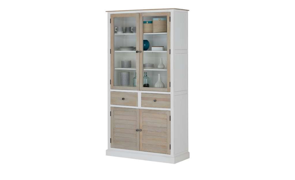 Vitrine  Cottage ¦ holzfarben ¦ Maße (cm): B: 110 H: 205 T: 45 Kommoden & Sideboards > Vitrinen - Höffner