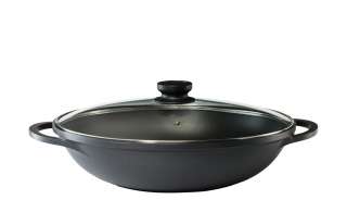 KHG Wok ¦ schwarz ¦ Aluminium-Guss ¦ Maße (cm): H: 9,6 Ø: [36.0] Töpfe & Pfannen & Zubehör > Wok - Höffner