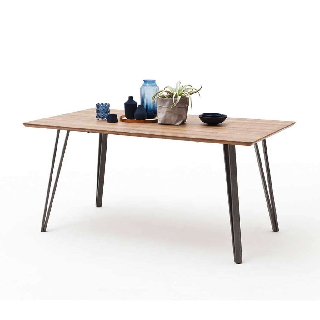 Esszimmer Tisch in Wildeichefarben und Anthrazit Loft Design