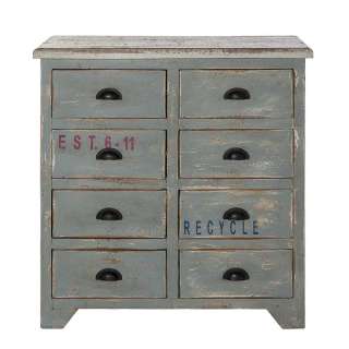 Schubkastenkommode in Grau Shabby Chic Design