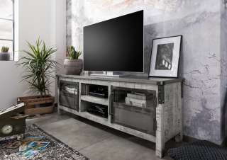 TV-Board Mango 170x40x60 grau lackiert HEAVY INDUSTRY #136