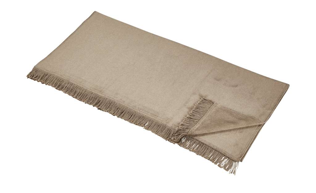 LAVIDA Sofaläufer  Uni ¦ beige ¦ 60% Baumwolle, 40% Polyacryl  ¦ Maße (cm): B: 100 Bettwaren > Tagesdecken & Bettüberwürfe - Höffner