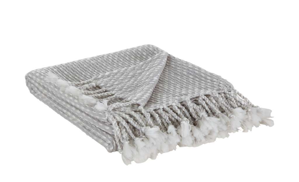 LAVIDA Sommer Plaid  Felicitas ¦ grau ¦ Polyacryl, 100% Polyacryl  ¦ Maße (cm): B: 130 Heimtextilien > Kuscheldecken - Höffner