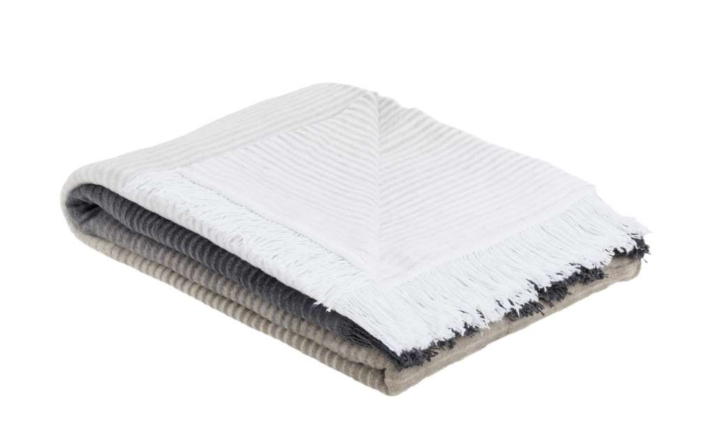 LAVIDA Jacquard-Decke  Flow ¦ grau ¦ 60% Baumwolle, 40% Polyacryl ¦ Maße (cm): B: 150 Heimtextilien > Kuscheldecken - Höffner