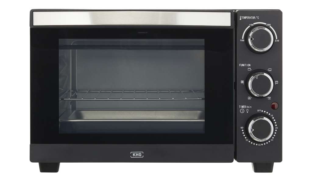 KHG Minibackofen  MBO-15S ¦ schwarz ¦ Metall, Kunststoff, Glas  ¦ Maße (cm): B: 40,4 H: 26,5 T: 35 Elektrokleingeräte > Backen, Kochen, Grillen - Höffner