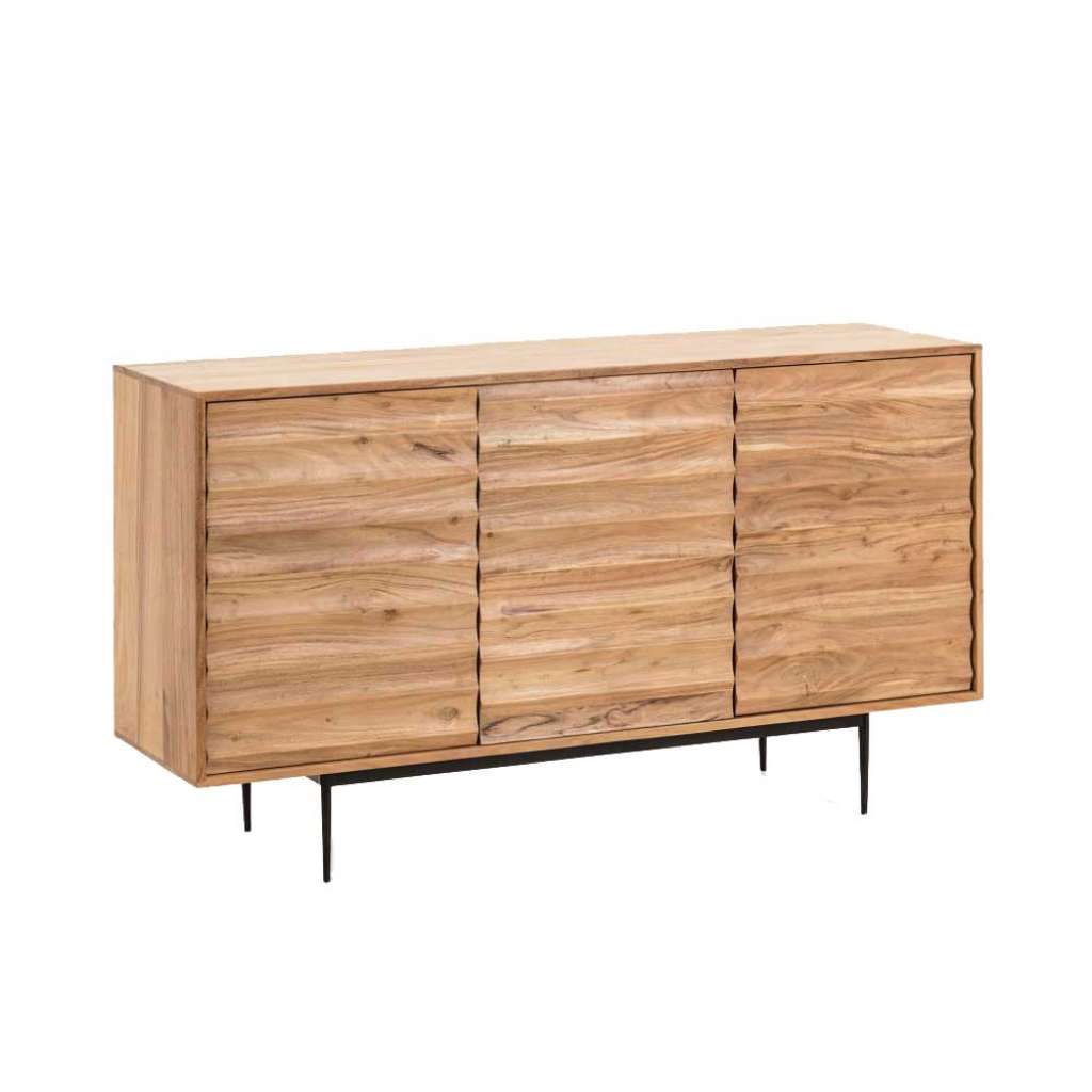 Akazie Sideboard massiv lackiert 3 türig