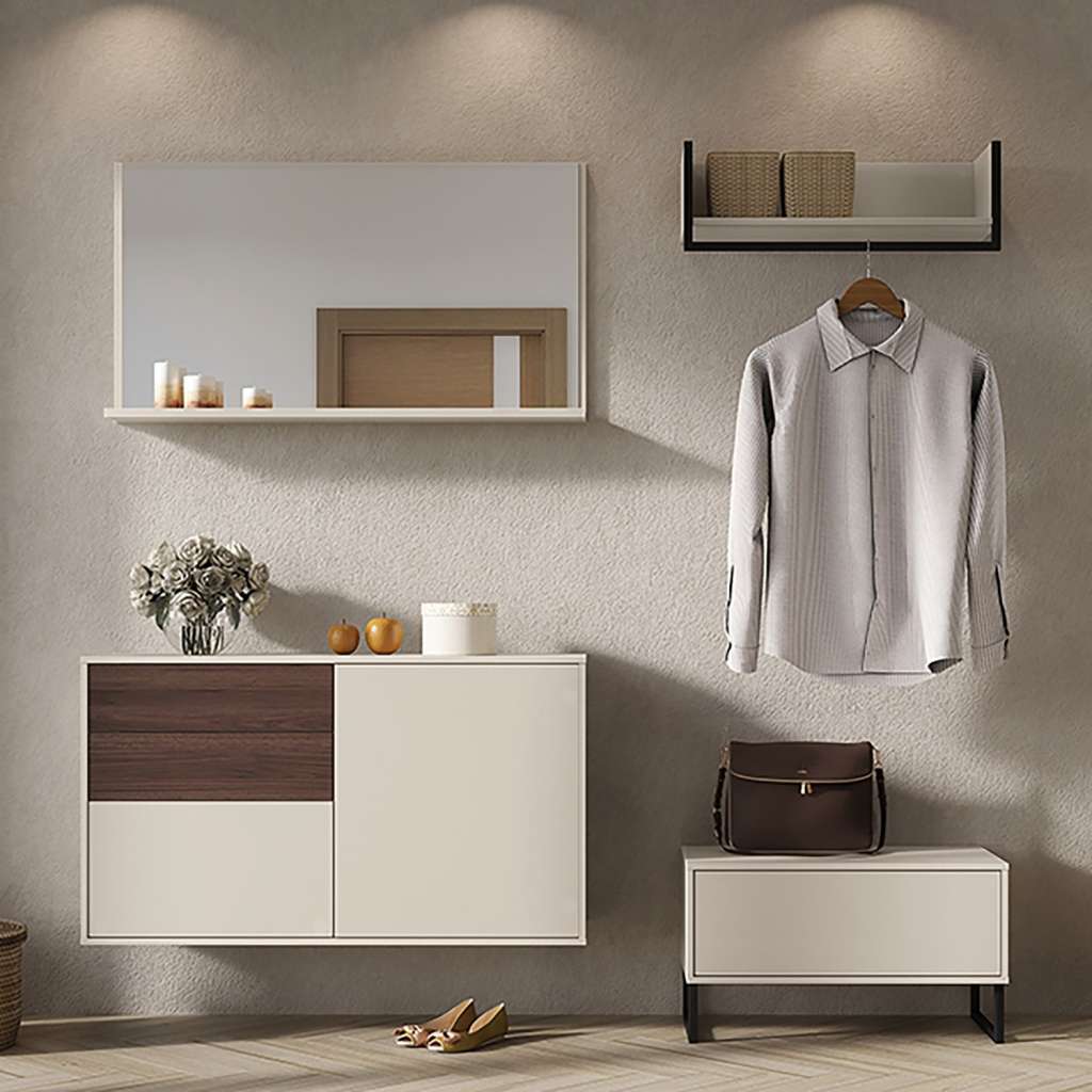 home24 Garderobenset Madeo I (4-teilig)