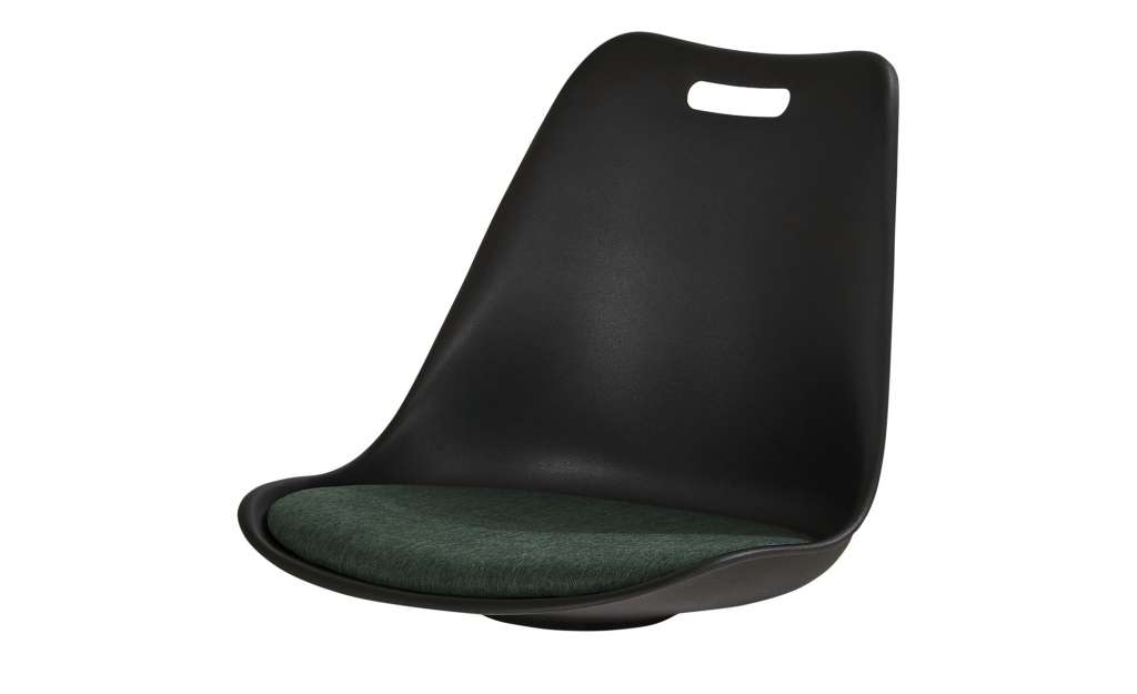 Sitzschale   Baldwin ¦ schwarz ¦ Kunststoff, Stoff (100% Polyester) ¦ Maße (cm): B: 48,5 H: 45 T: 54 Sonstiges Zubehör - Höffner